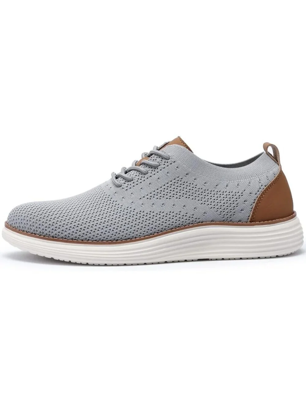 VILOCY Men's Grey Ethylene Vinyl Acetate Casual Breathable Comfortable Sneakers